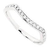 14 K White Gold Diamond Wedding Band Engagement Ring Studded With G Color Vsi 19 Pcs Diamonds Weighs 16 Cents